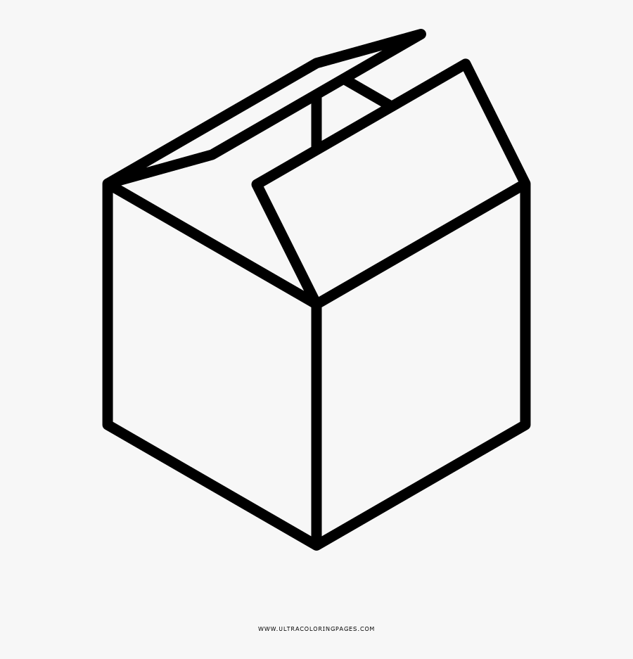 Semi-open Box Coloring Page - Black And White Rubix Cube , Free ...