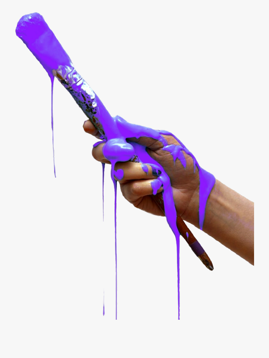 Purple Paint Brush, Transparent Clipart