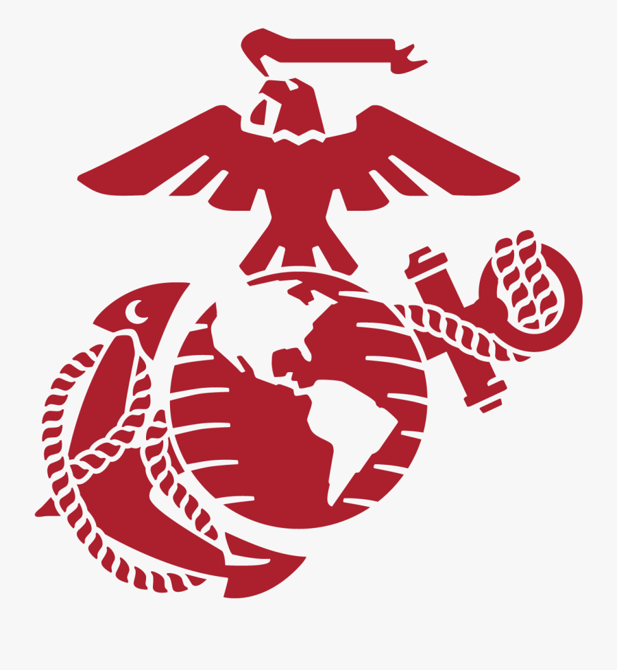 U - S - Marines - Marine Corps Logo Red, Transparent Clipart