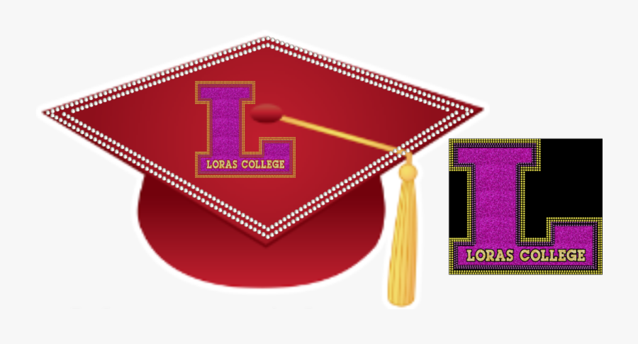 College Logo Rhinestone Graduation Cap Loras - Columbia College Chicago Graduation Cap, Transparent Clipart