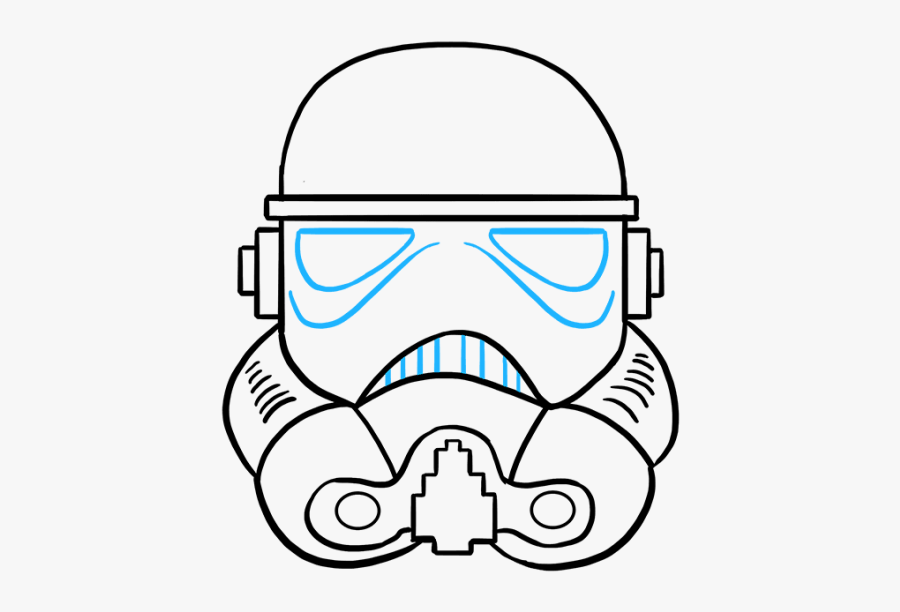 How To Draw A Stormtrooper Helmet Â Really Easy Drawing - Stormtrooper Helmet Transparent Background, Transparent Clipart