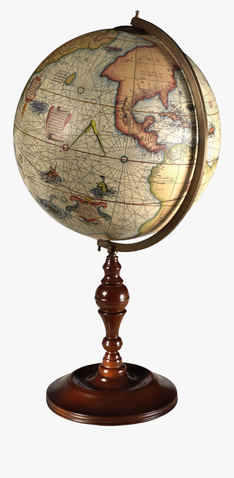 Clip Art Globes Maps - Old Earth Globe Png, Transparent Clipart