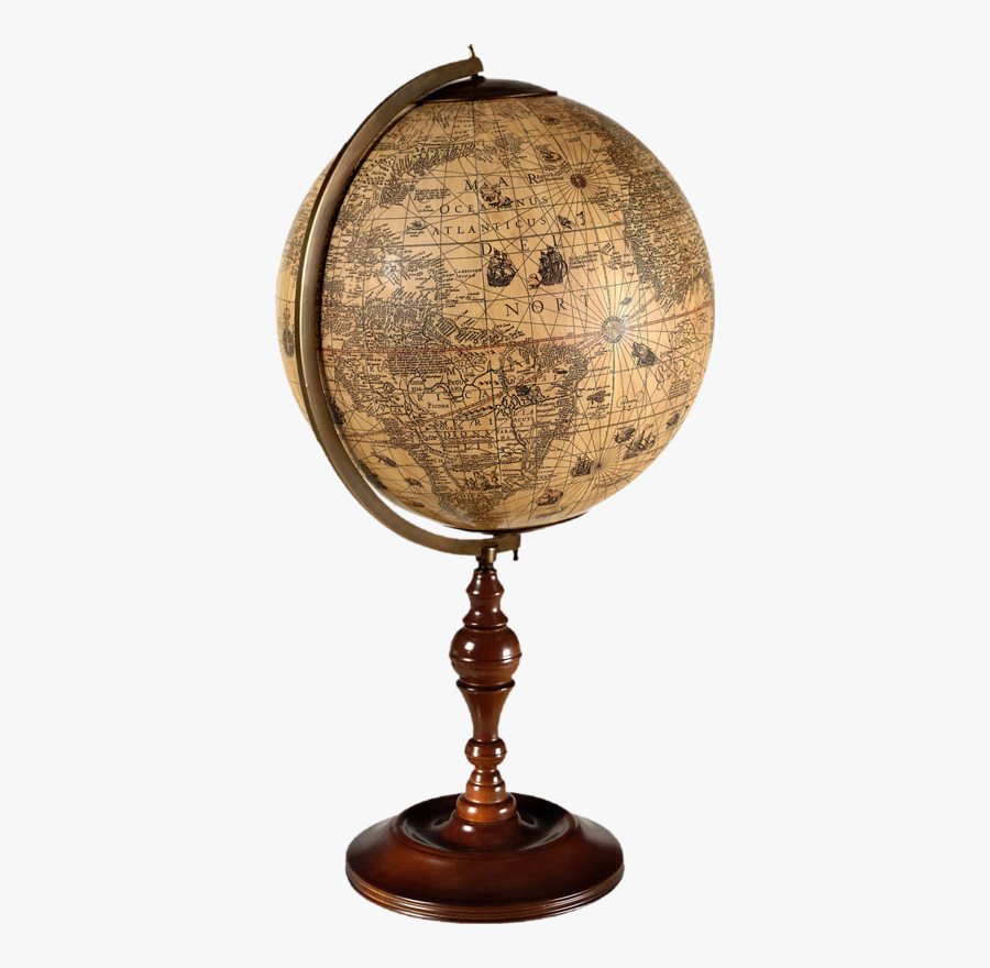 Transparent Vintage Globe Clipart - Old Earth Globe Png, Transparent Clipart