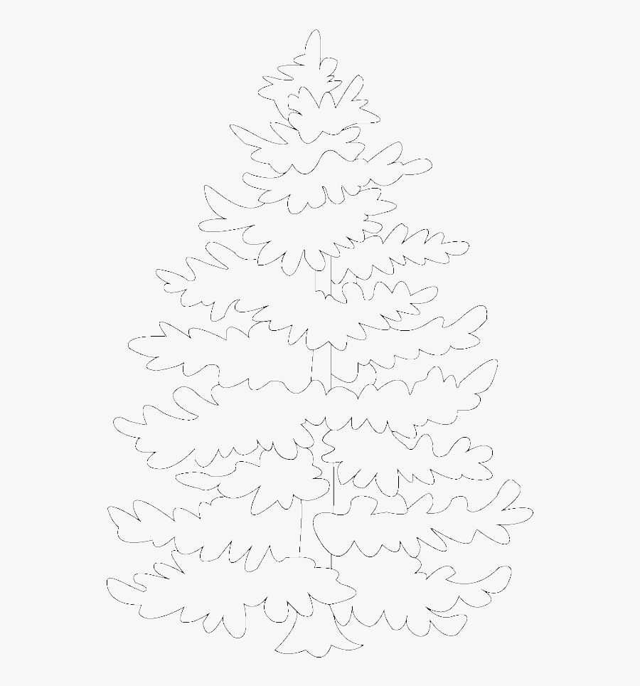 Pine Tree Coloring Pages Coloring Pages For Kids - Christmas Tree, Transparent Clipart