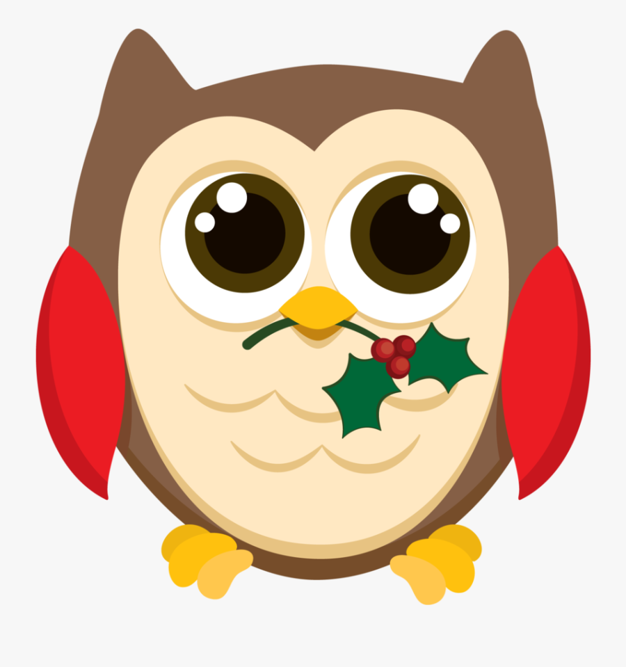 Christmas Owl Clipart, Transparent Clipart