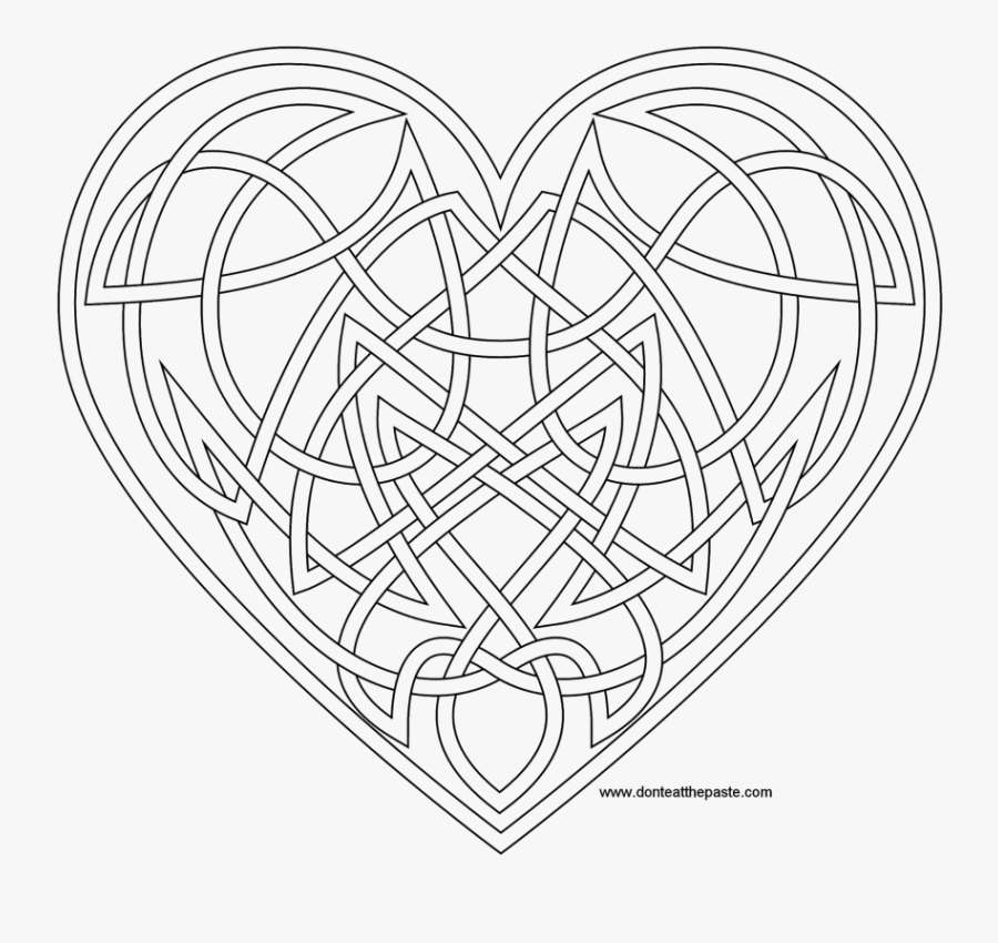Celtic Heart Coloring Pages Book Hearts The Best Free - Adult Coloring Pages Celtic Heart, Transparent Clipart