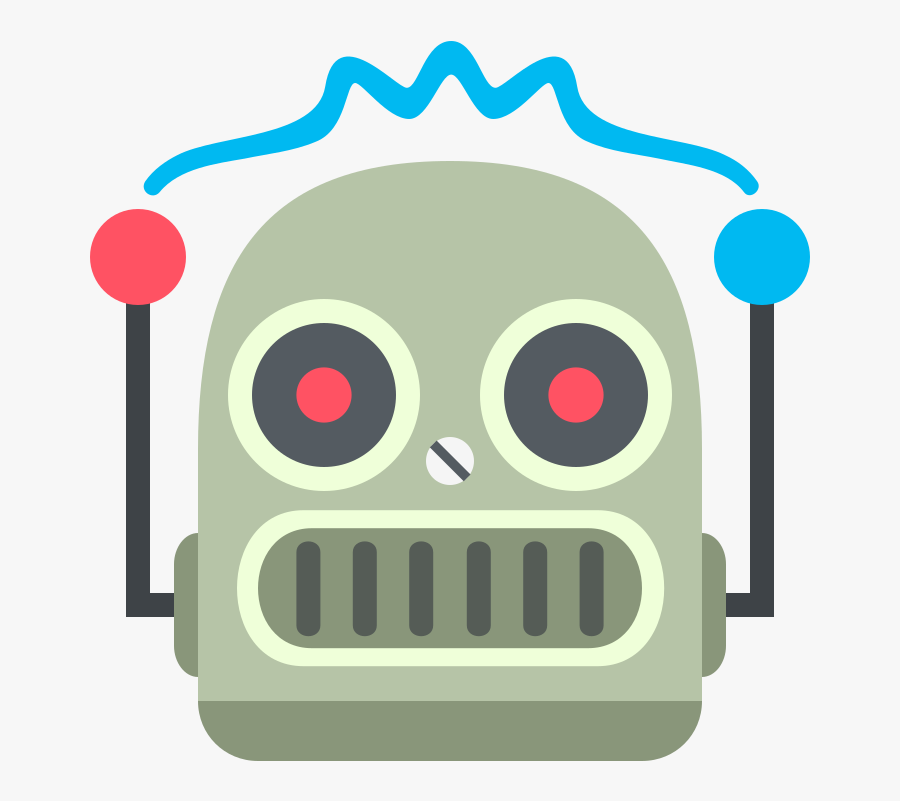 Cartoon Robot Face, Transparent Clipart