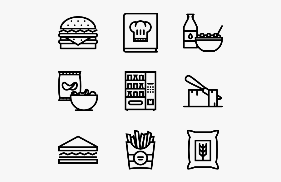 Food And Drinks - Minimalist Contact Icon Png, Transparent Clipart