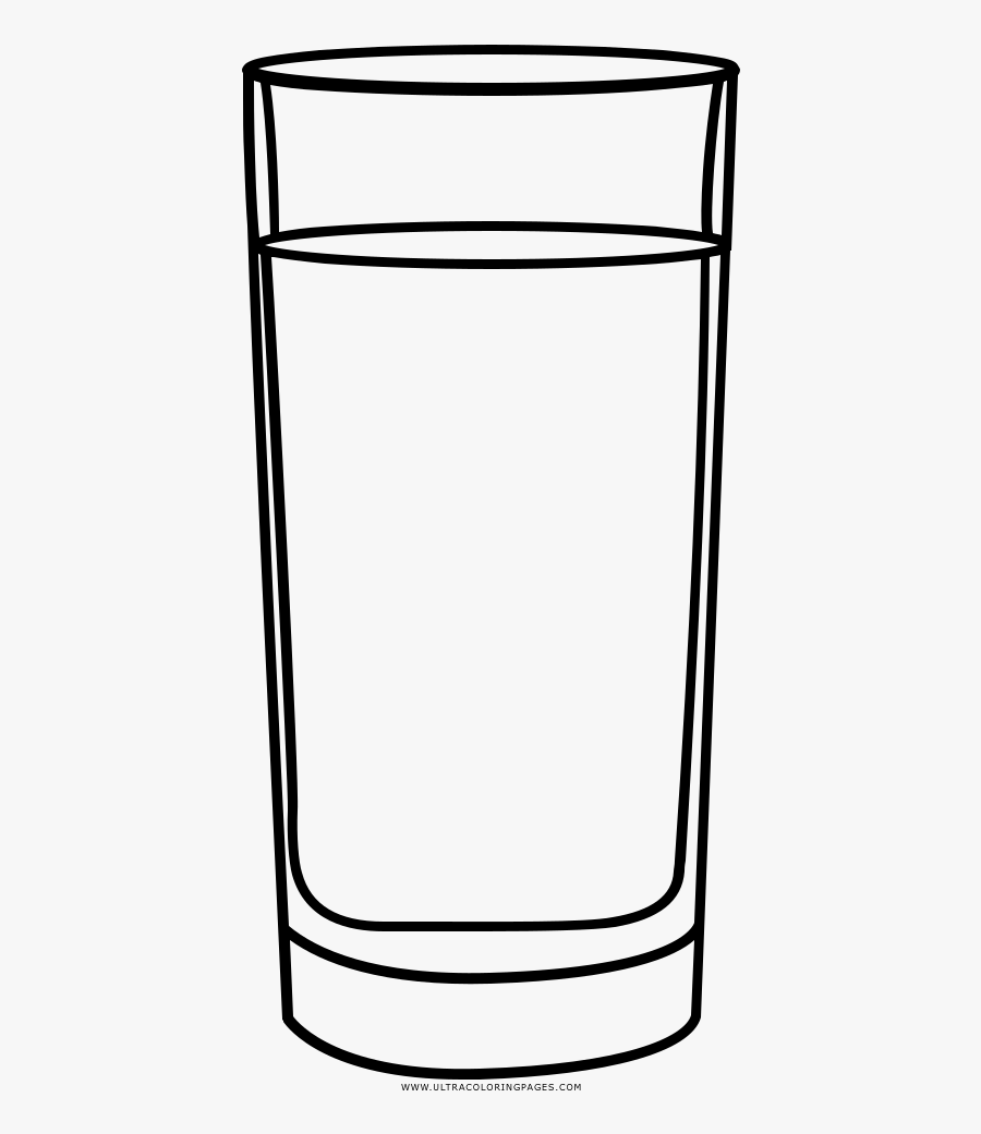 Tumbler Drawing Water - Disegni Da Colorare Bicchiere, Transparent Clipart