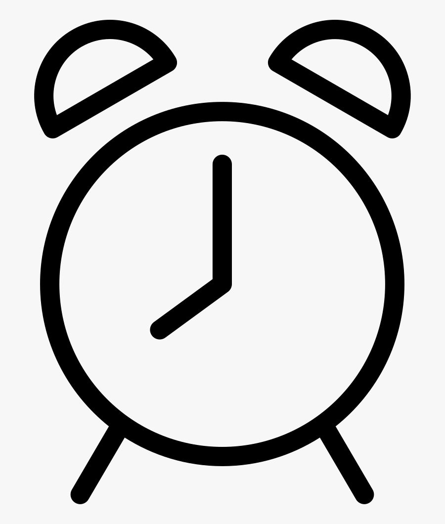 Thin Alarm Clock Snooze - Get Ready Symbol, Transparent Clipart