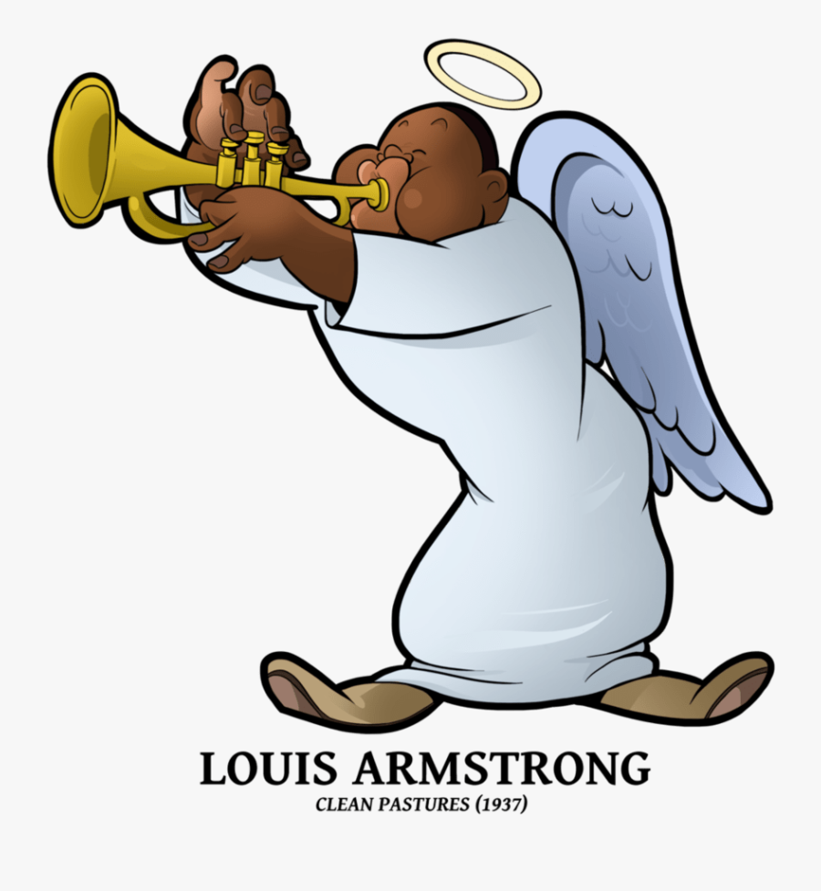 Transparent Slimer Clipart - Cartoon Trumpet Louis Armstrong, Transparent Clipart