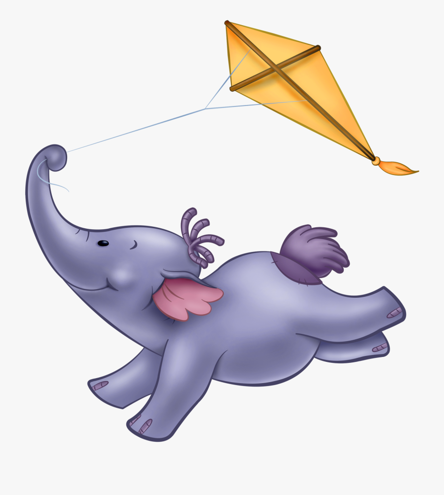 #mq #eeyore #winniethepooh #flying #disney - Cute Cartoon Elephant Png, Transparent Clipart