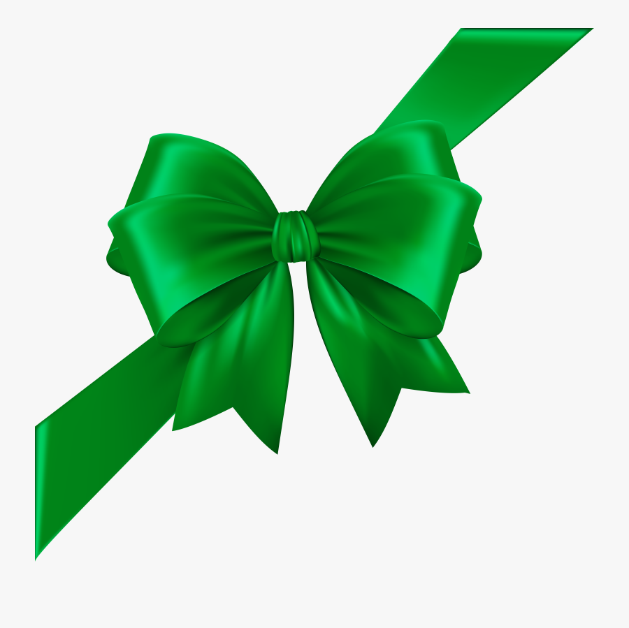 With Ribbon Green Transparent, Transparent Clipart