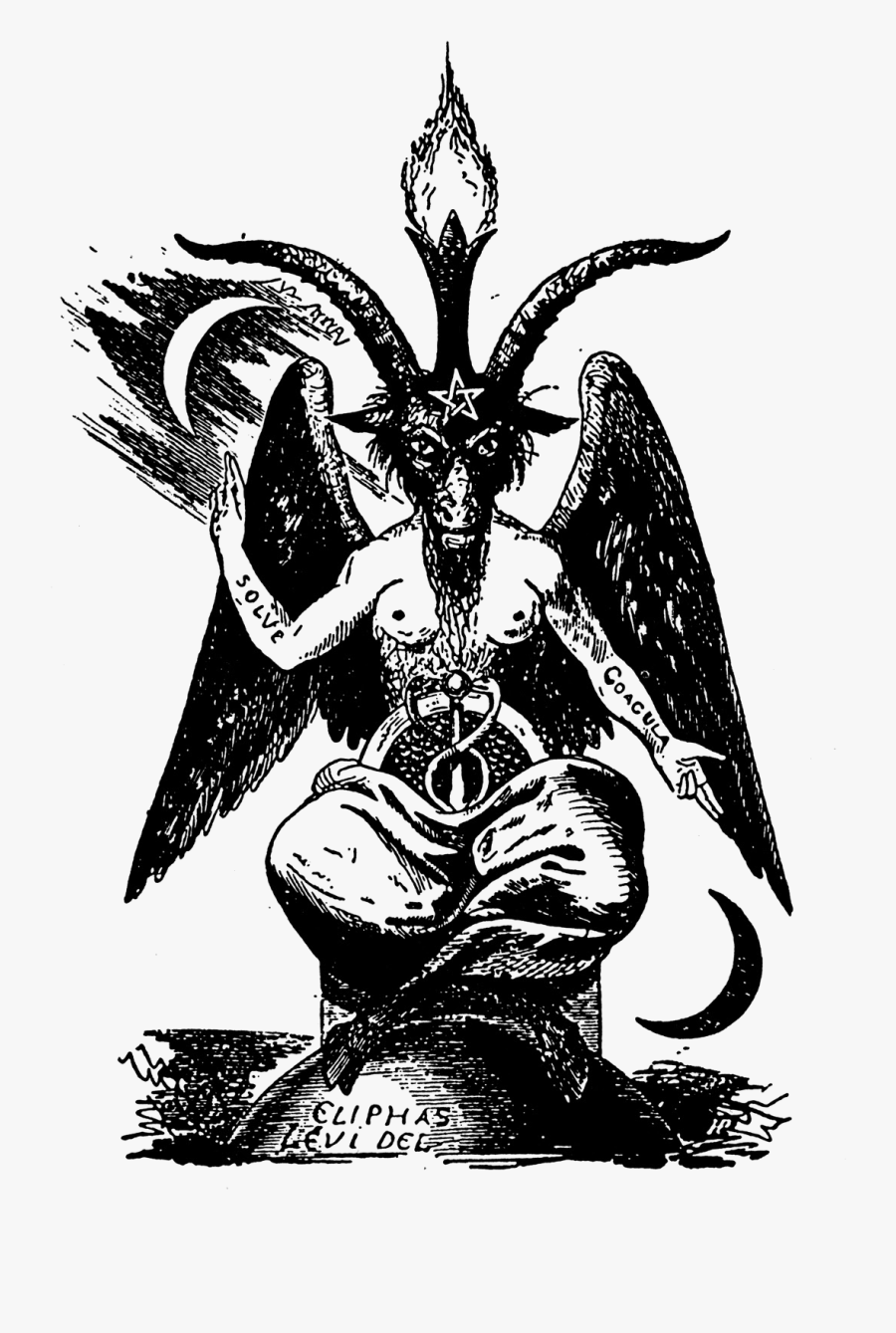 Clip Art Satan Drawing - Baphomet Transparent Free Transparent 