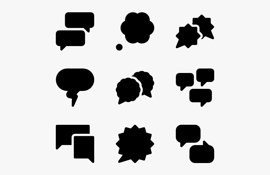 Speech Bubbles, Transparent Clipart