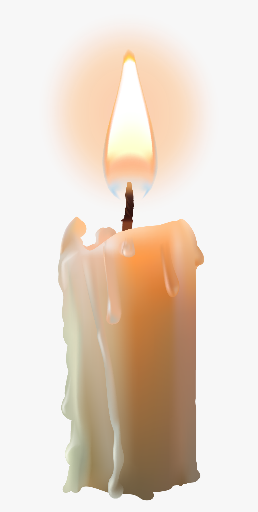 Bright Candle With Flame Png Image - Advent Candle, Transparent Clipart