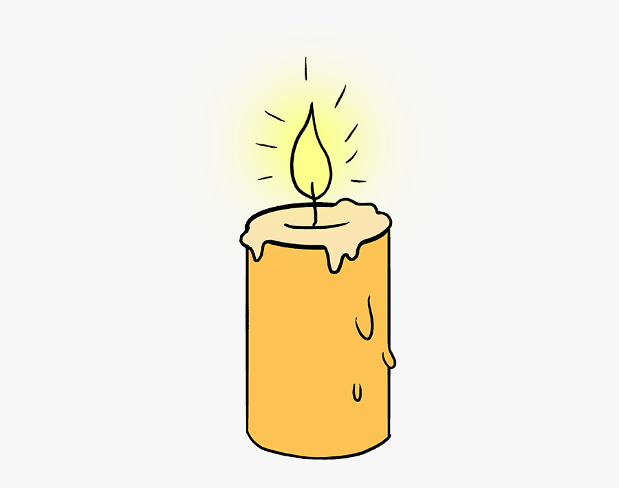 How To Draw Candle - Candle Drawing With Colour, Transparent Clipart