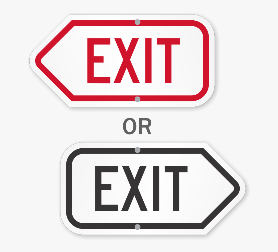 Directional Exit Signs - Exit Only Sign, Transparent Clipart