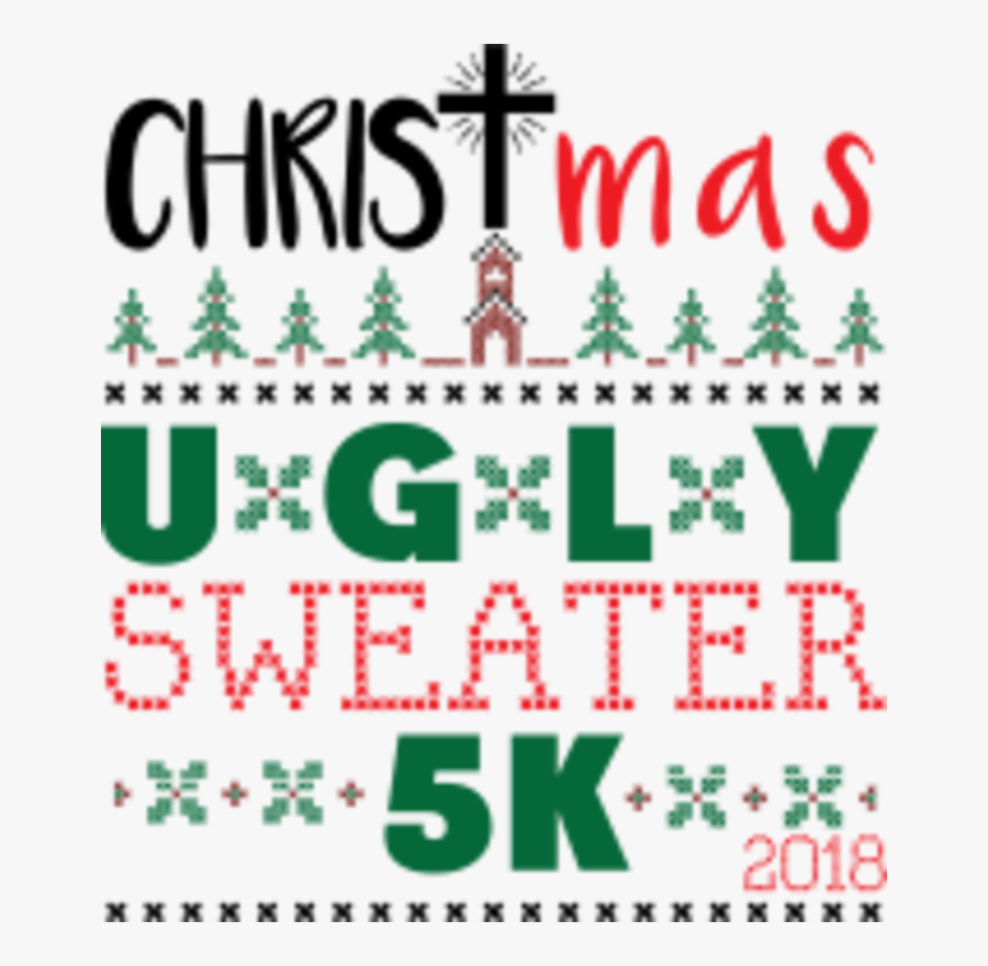 Christmas Ugly Sweater 5k, Transparent Clipart