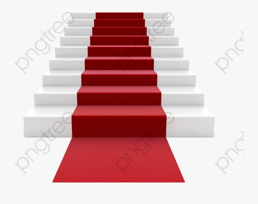 Red Carpet Stone Steps - Steps With Red Carpet, Transparent Clipart