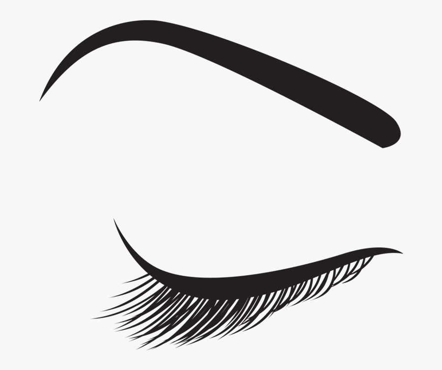Lashes Clipart Png Graphic Black And White Stock - Transparent Background Eyebrow Png, Transparent Clipart
