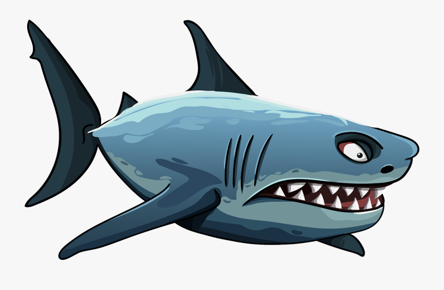 Shark, Angry, Jaw, Toothy - Shark, Transparent Clipart