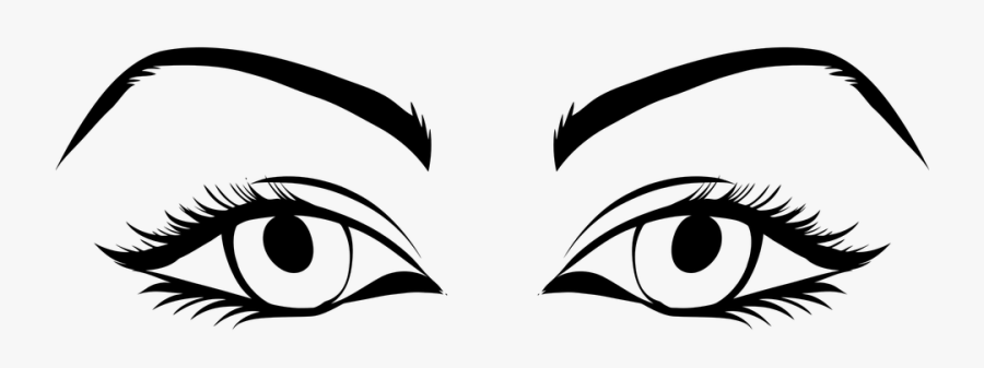 Art,eye Liner,human Body,black And White,eyelash - Eyes Clipart Black And White, Transparent Clipart