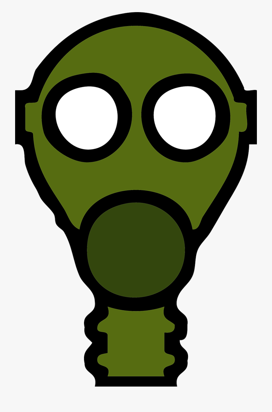 Gas Mask - Gas Mask Ww2 Cartoon, Transparent Clipart