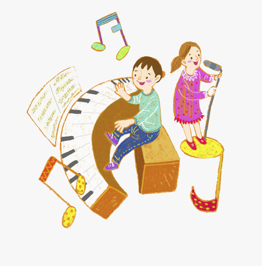 Drawing Bath Kids - Kids Drawing Music, Transparent Clipart