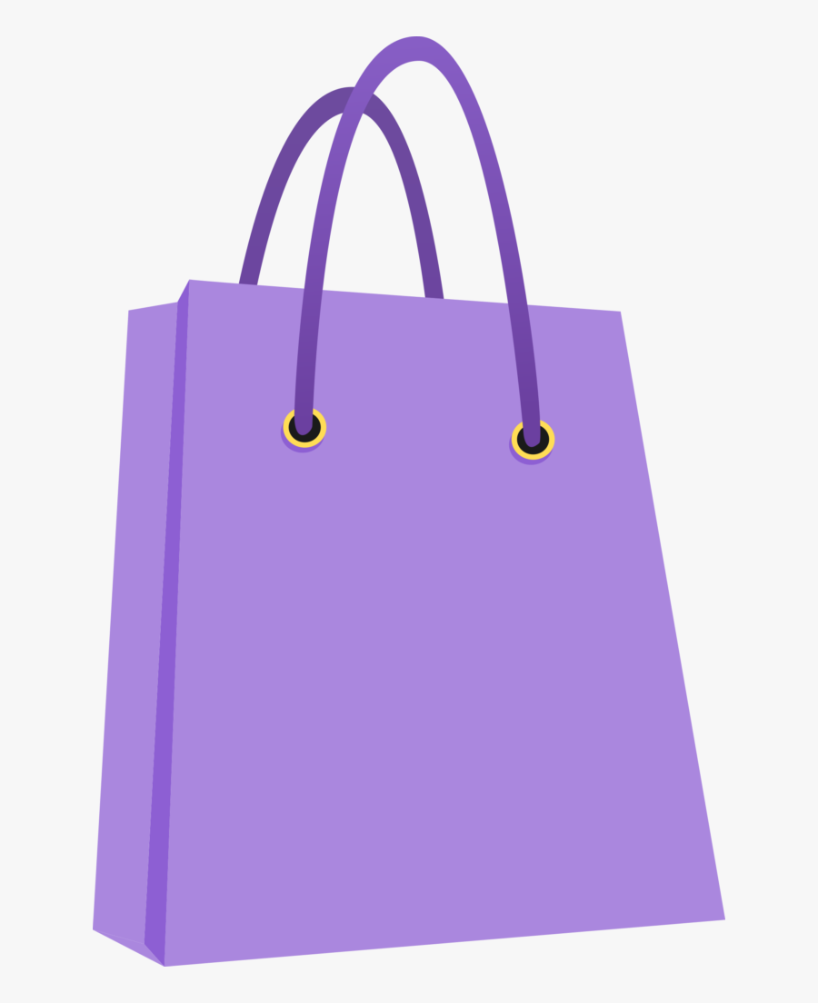 Purple,shopping Bag,luggage Bags - Clip Art Shopping Bag, Transparent Clipart