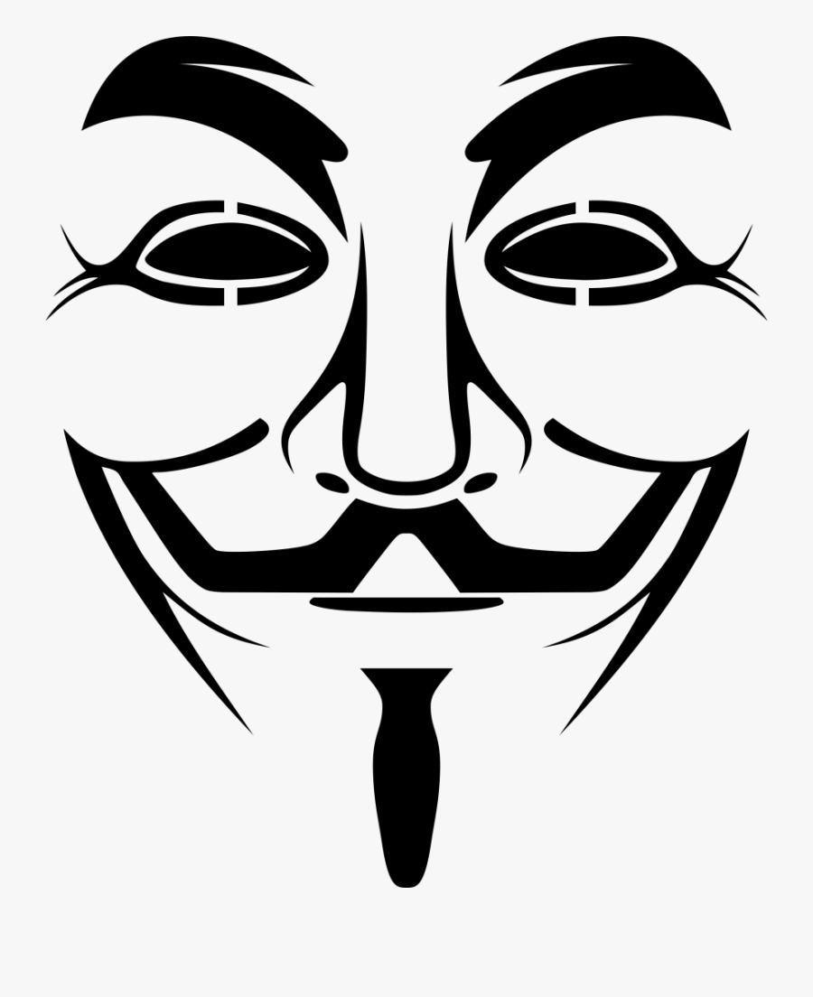 Vendetta - Clipart - Guy Fawkes Mask, Transparent Clipart