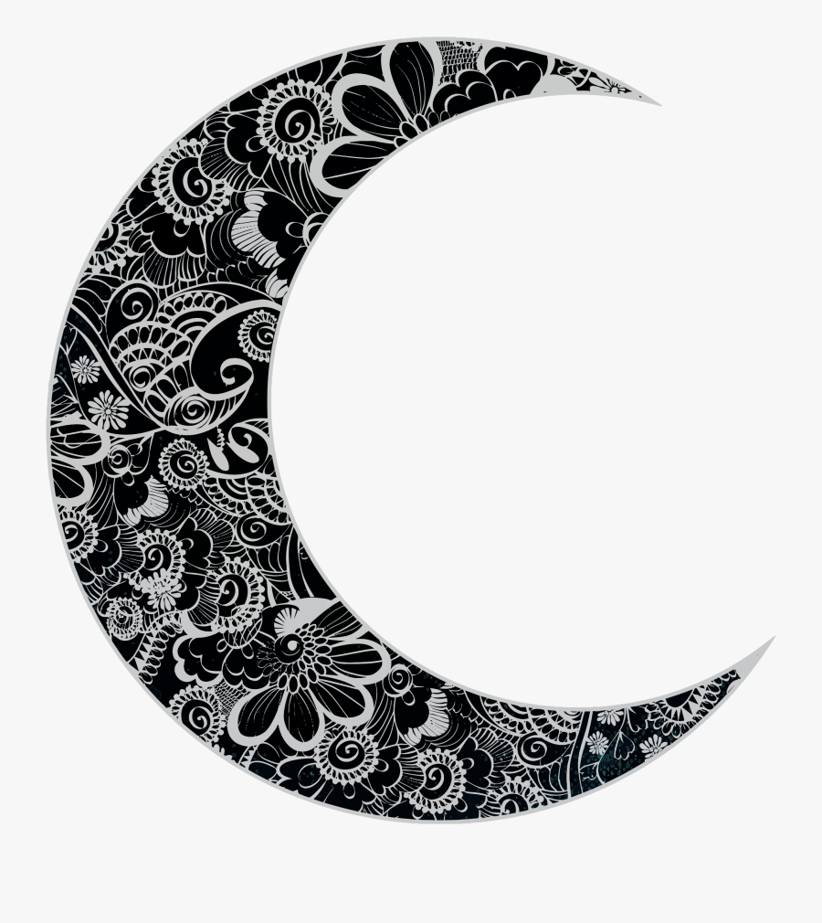Clipart - Crescent Moon Design, Transparent Clipart