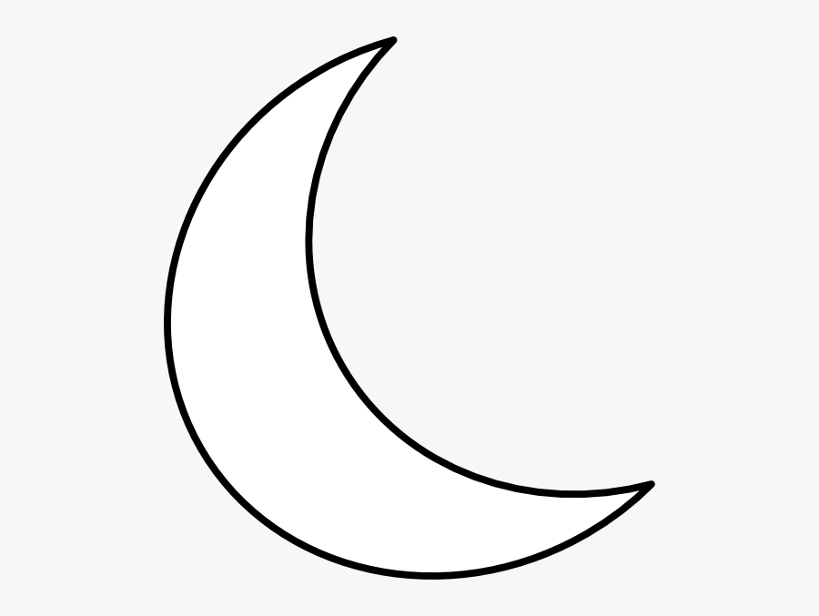Moon Crescent Png -crescent Shape Clip Art At Clker - White Crescent Moon Shape, Transparent Clipart