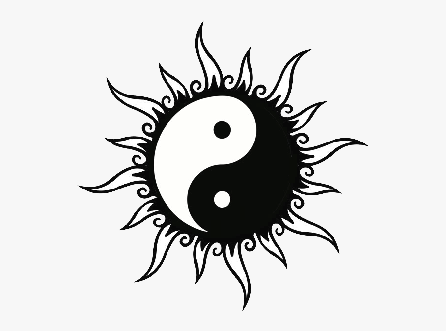 28 Collection Of Easy Sun And Moon Drawing - Easy Yin Yang Tattoo, Transparent Clipart