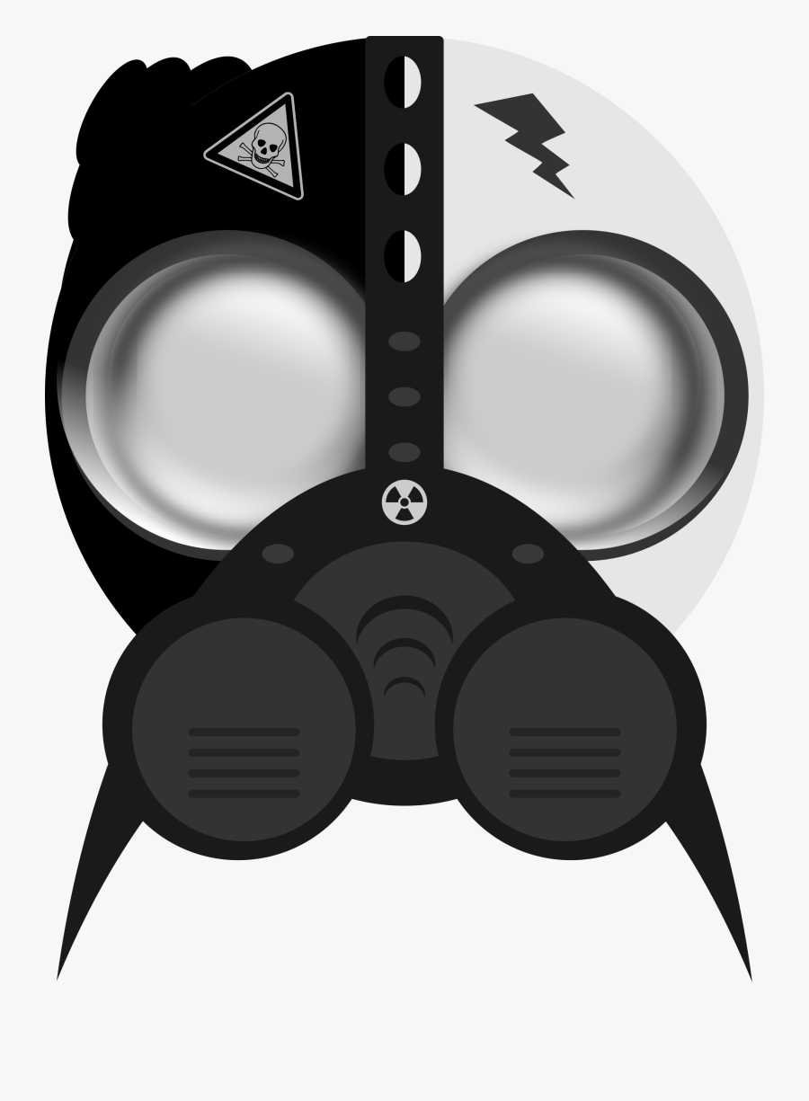 Hardware,black And White,gas Mask - Clip Art, Transparent Clipart