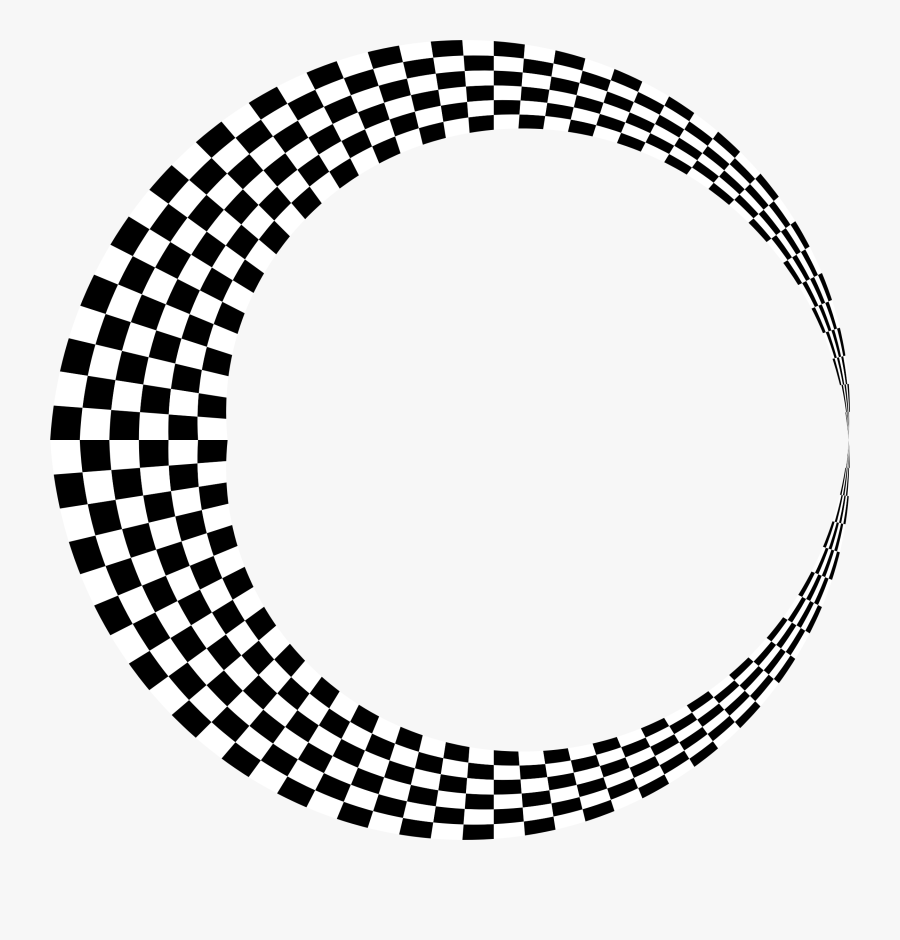Transparent Crescent Moon Clipart Black And White - Geometric Circle Art, Transparent Clipart