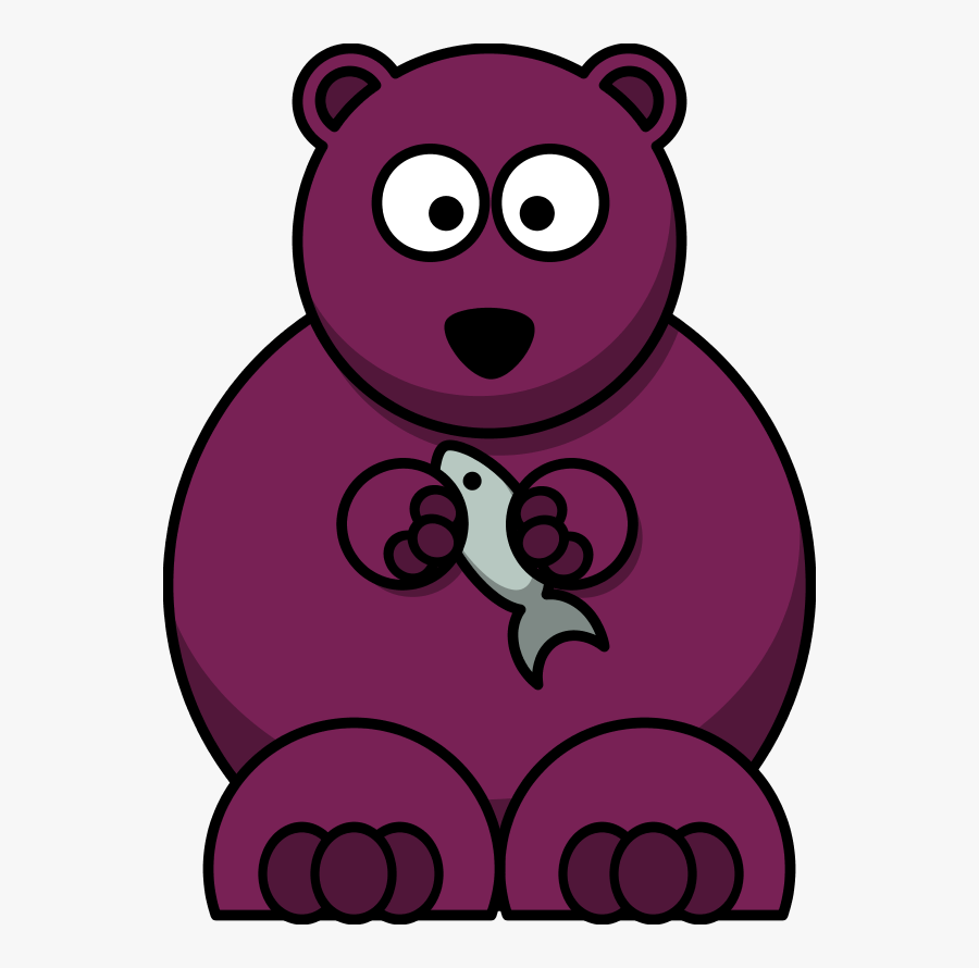 Bear Holding A Fish Comic - Cartoon Bear With Fish , Free Transparent ...