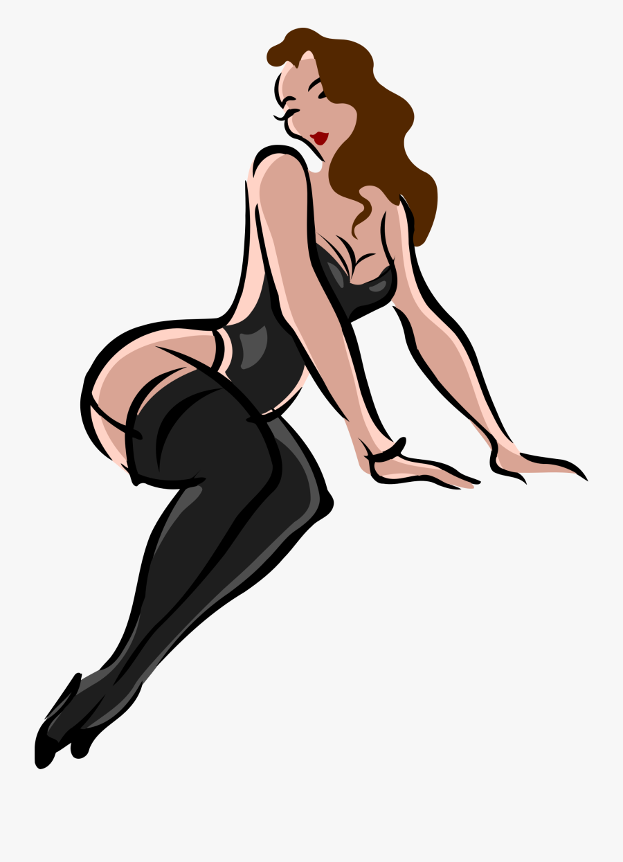 Thigh,shoe,girl - Sexy Woman Cartoon Png, Transparent Clipart