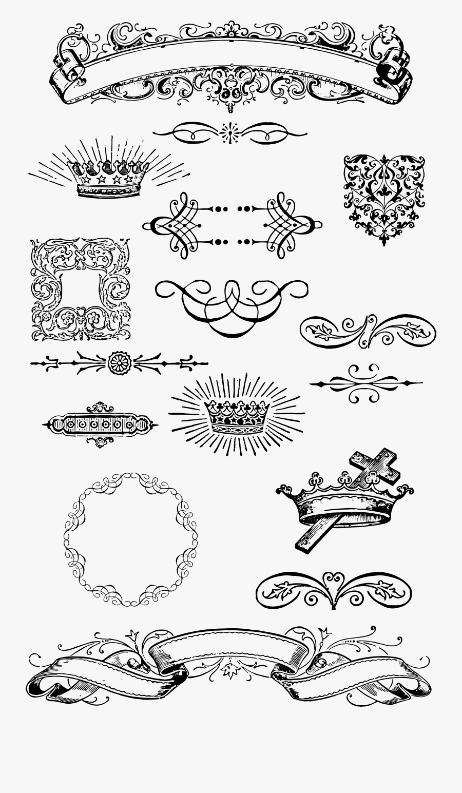 Free Vintage Grunge Vector And Clip Art Ornaments For - Free Vintage Ornament Png, Transparent Clipart