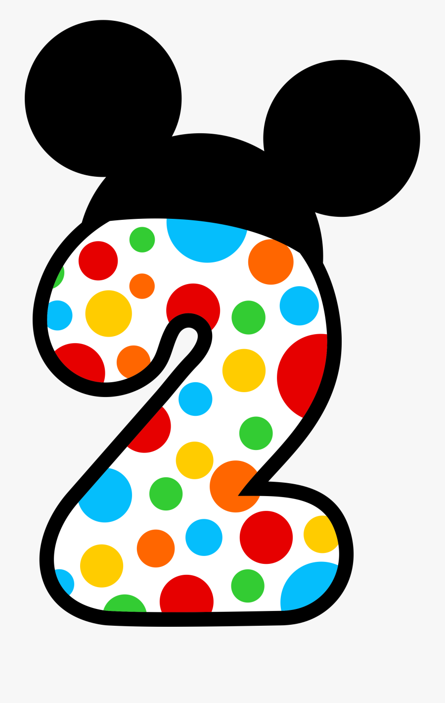 Numbers - Numero 3 Mickey Mouse, Transparent Clipart