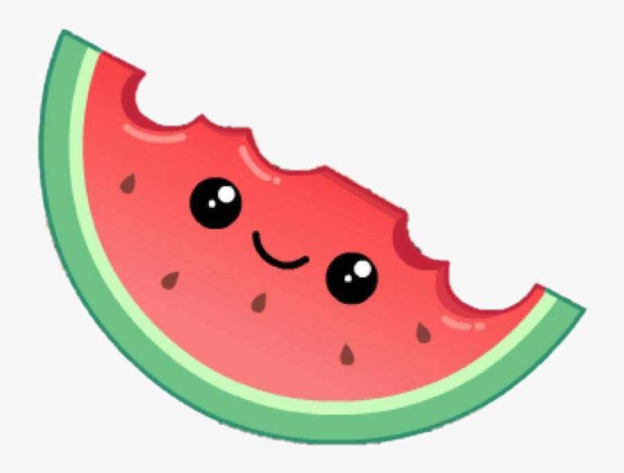 #watermelon #chibi #chibiwatermelon - Watermelon Emoji Png, Transparent Clipart