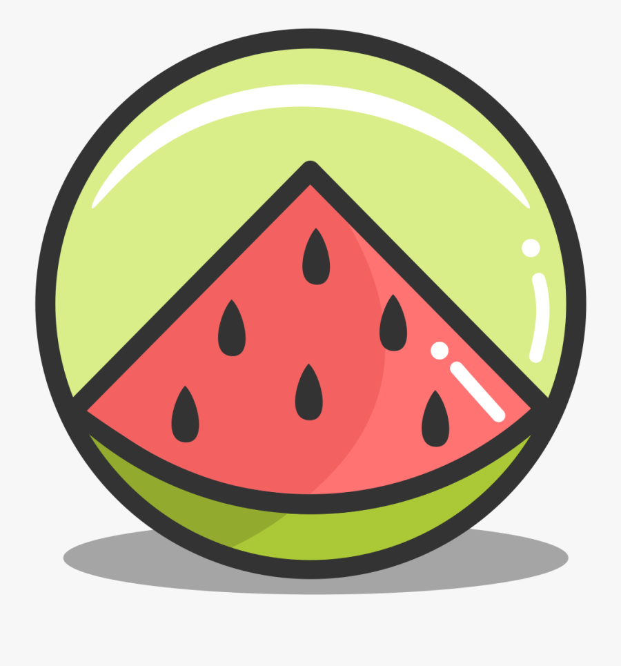 Button Watermelon Icon - Food Icon Png Watermelon, Transparent Clipart