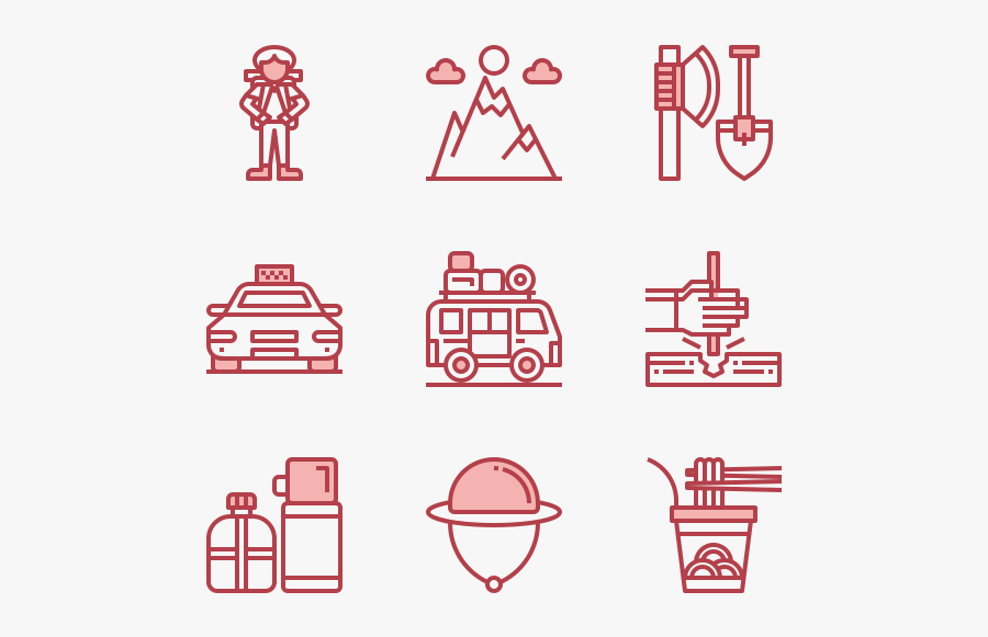 Backpacker - Teaching Icons, Transparent Clipart
