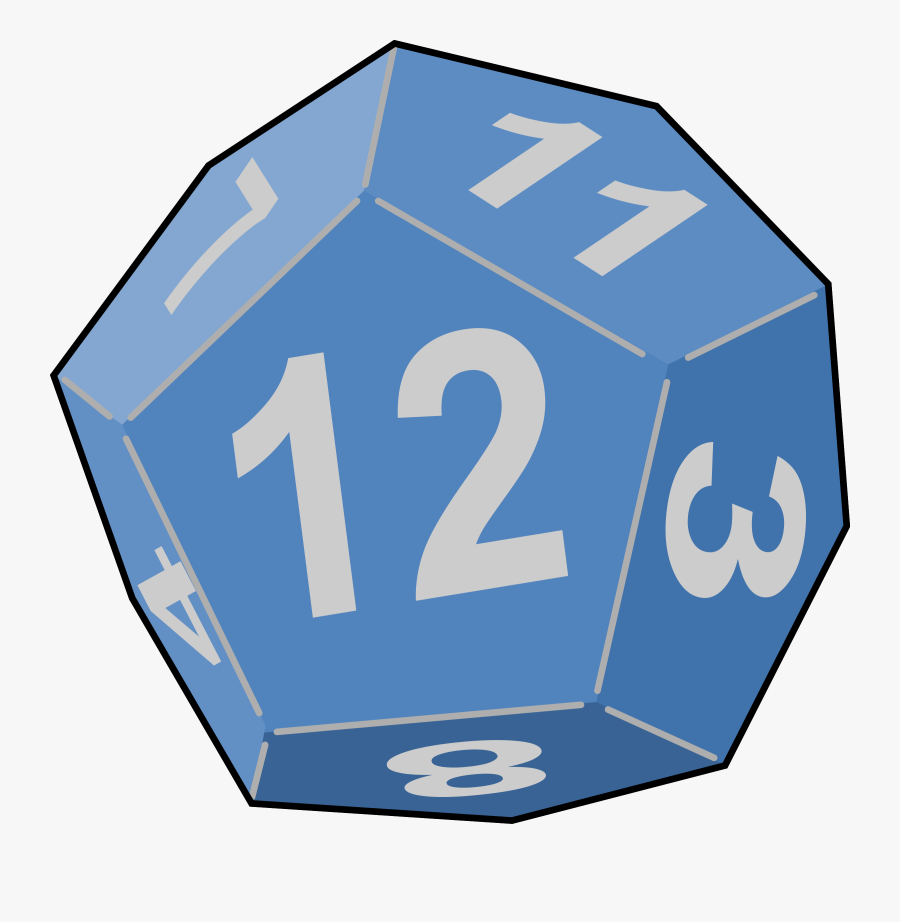 Dice - 12 Sided Dice Clipart, Transparent Clipart