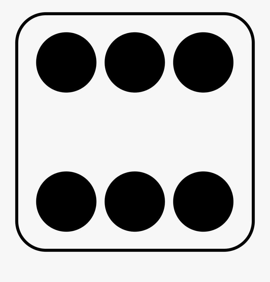 Filedice 6 B - Dice 6, Transparent Clipart