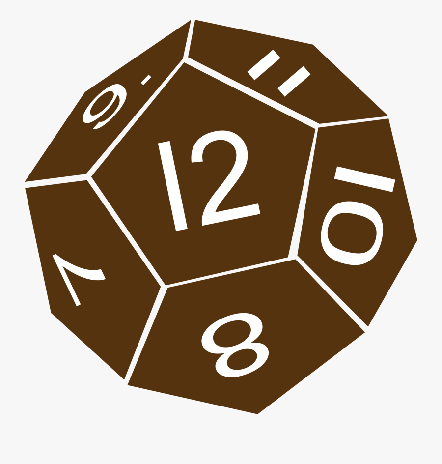 D12 Twelve Sided Dice - 12 Sided Dice Png, Transparent Clipart