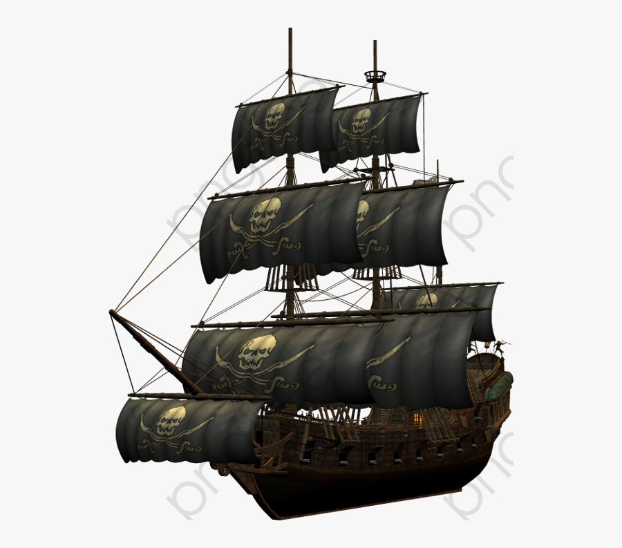 Pirate Ship, Pirate Clipart, Ship Clipart, Wooden Boat - Transparent Pirate Ship Png, Transparent Clipart