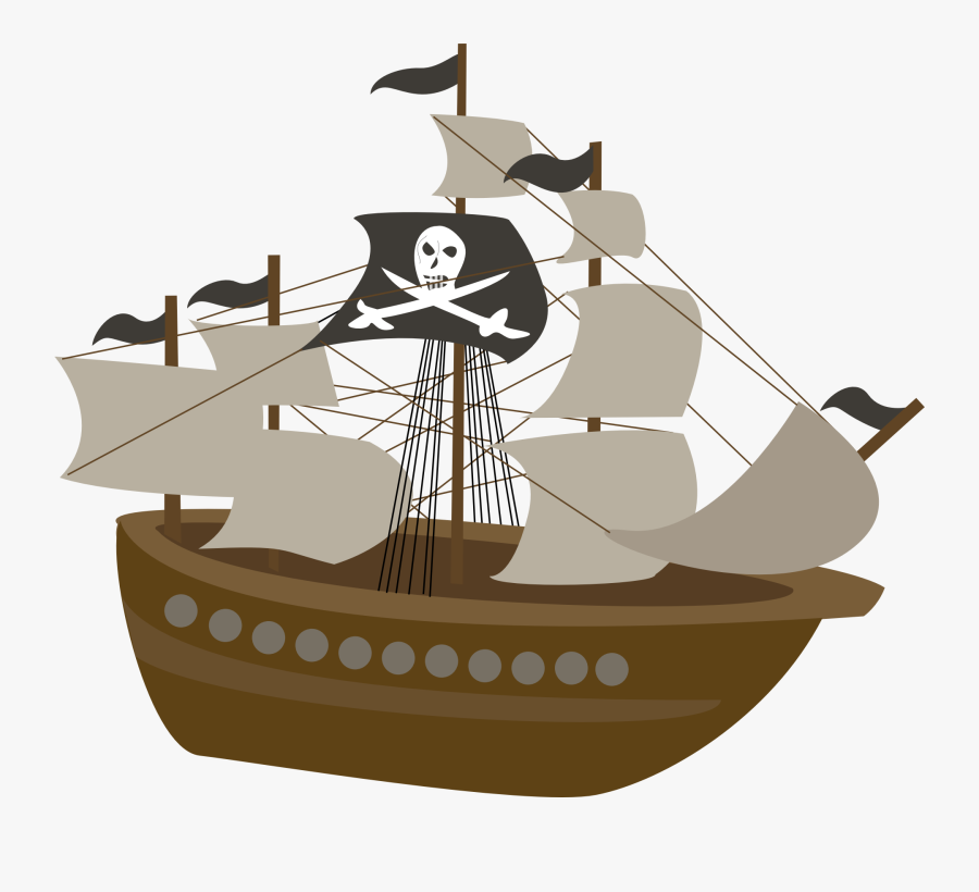 Transparent Background Pirate Ship Clipart, Transparent Clipart