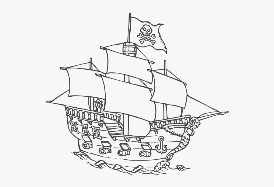 Download Pirate Ship Wall Decal Easy Decals - Pirate Ship Printable Coloring Pages , Free Transparent ...