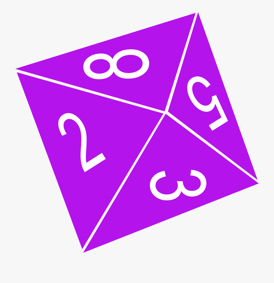 D8 Dice - 8 Sided Dice Png, Transparent Clipart